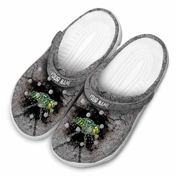 custom north dakota state bison cracked ground texture clog latest model