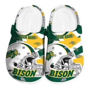custom north dakota state bison football helmet clog best selling