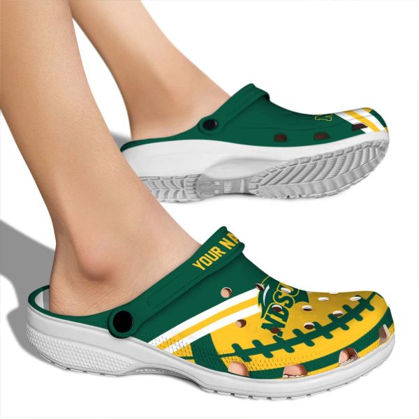 custom north dakota state bison football motif clog fashion forward