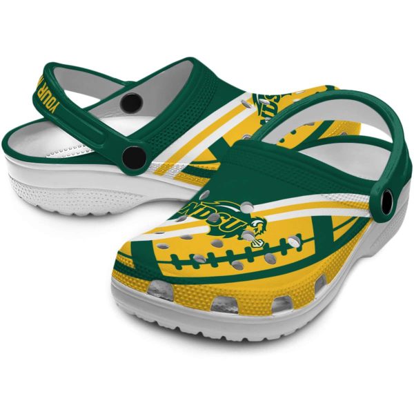 custom north dakota state bison football motif clog high quality
