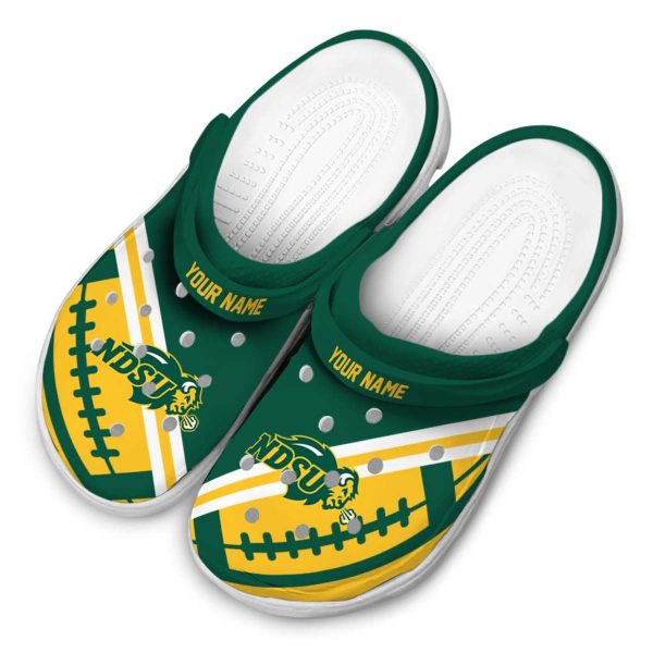 custom north dakota state bison football motif clog latest model