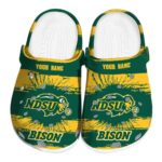 custom north dakota state bison paint splatter graphics clog best selling