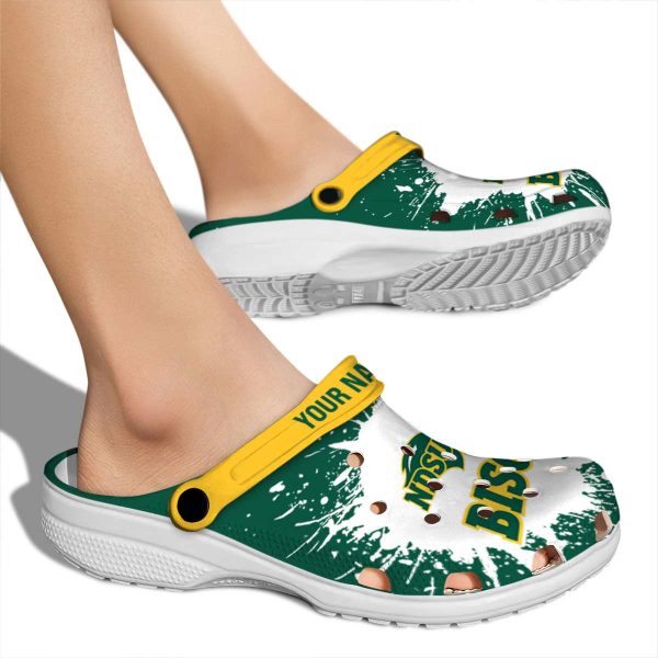 custom north dakota state bison splash art clog fashion forward