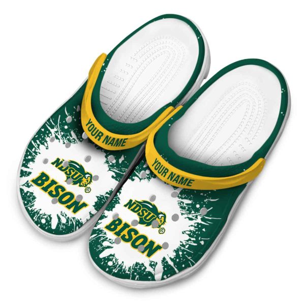 custom north dakota state bison splash art clog latest model