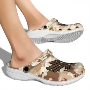 custom north texas mean green desert camo clog fashion forward