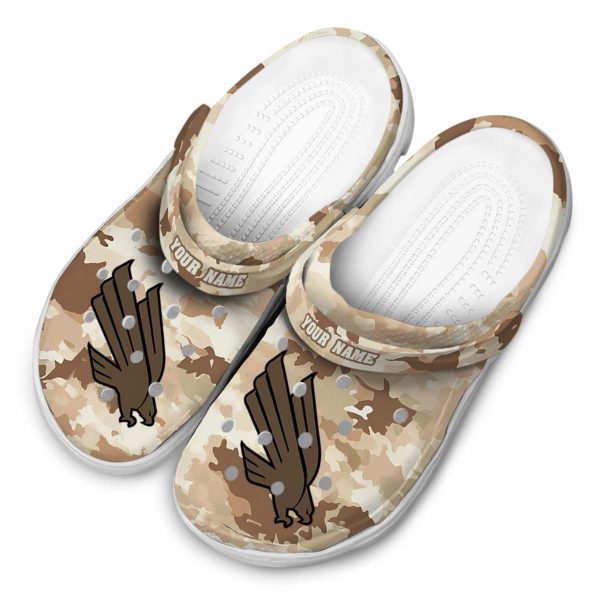 custom north texas mean green desert camo clog latest model