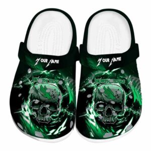 custom north texas mean green gothic skull clog best selling