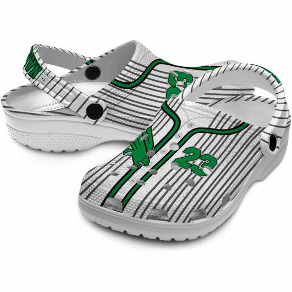custom north texas mean green pinstripe pattern clog high quality