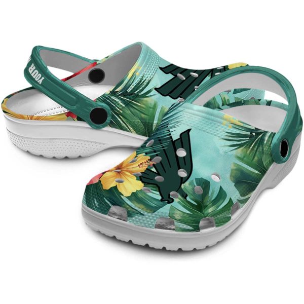 custom north texas mean green tropical vibes clog high quality