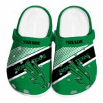 custom north texas mean green vibrant dual tone clog best selling