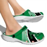 custom north texas mean green vibrant dual tone clog best selling