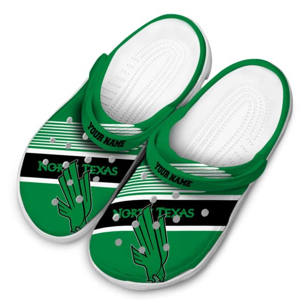 custom north texas mean green vibrant dual tone clog latest model