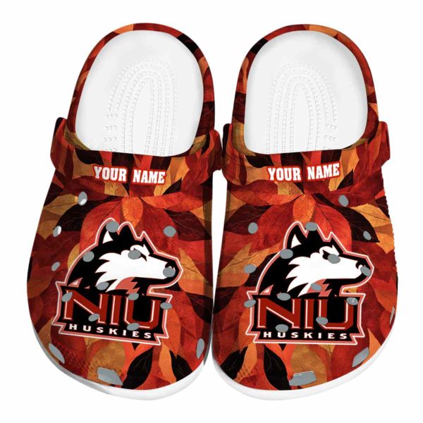 custom northern illinois huskies autumn leaves clog best selling