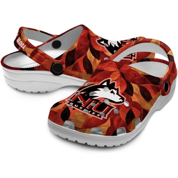 custom northern illinois huskies autumn leaves clog high quality