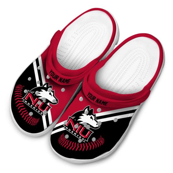 custom northern illinois huskies baseball motif clog latest model