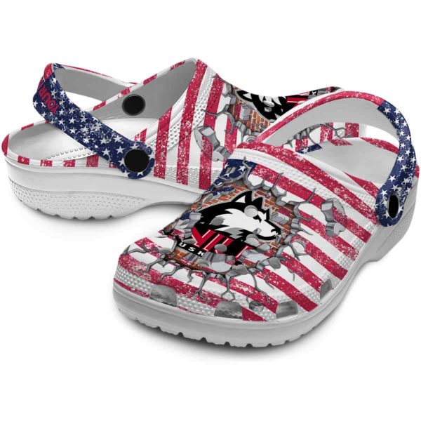 custom northern illinois huskies freedom splinter clog high quality
