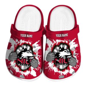 custom northern illinois huskies gripping hand clog best selling