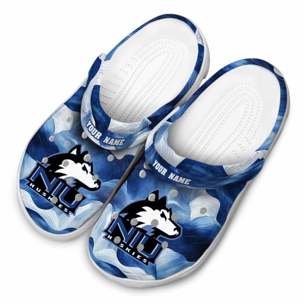 custom northern illinois huskies ocean waves clog latest model