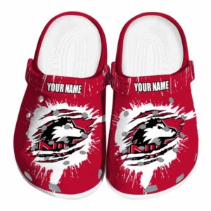 custom northern illinois huskies splash motif background clog best selling