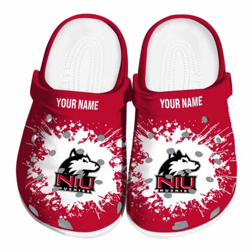 custom northern illinois huskies splatter background clog best selling