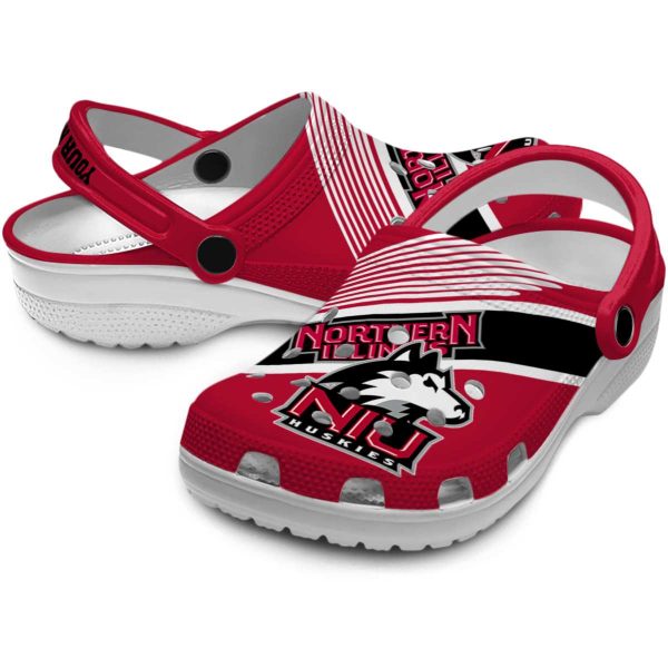 custom northern illinois huskies vibrant dual tone clog high quality