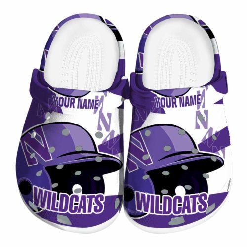 custom northwestern wildcats baseball helmet clog best selling