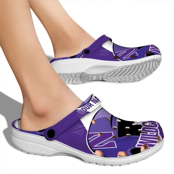 custom northwestern wildcats baseball helmet clog fashion forward