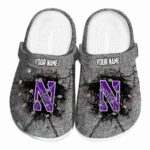 custom northwestern wildcats cracked ground texture clog best selling