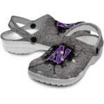 custom northwestern wildcats cracked ground texture clog best selling