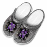 custom northwestern wildcats cracked ground texture clog best selling