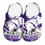 custom northwestern wildcats football helmet clog best selling