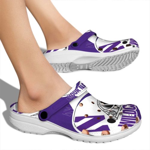 custom northwestern wildcats football helmet clog fashion forward