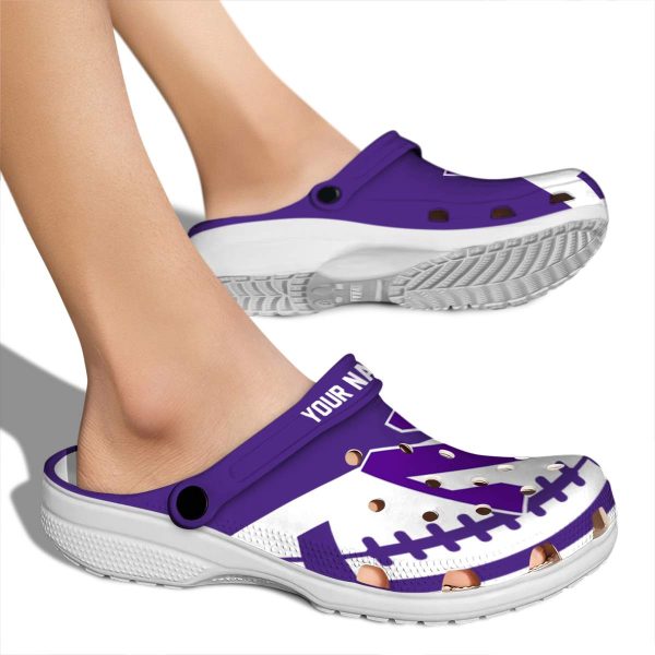 custom northwestern wildcats football motif clog fashion forward