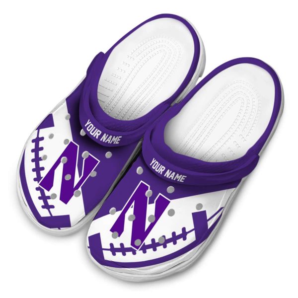 custom northwestern wildcats football motif clog latest model