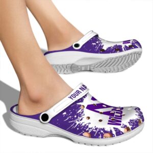 custom northwestern wildcats splash art clog fashion forward