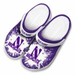 custom northwestern wildcats splash art clog best selling