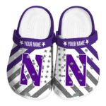 custom northwestern wildcats star spangled graphic clog best selling