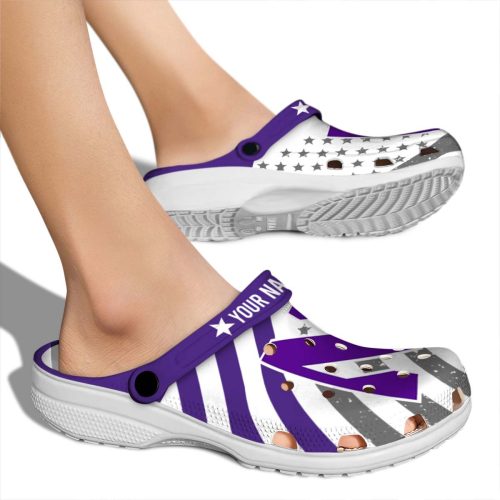 custom northwestern wildcats star spangled graphic clog fashion forward