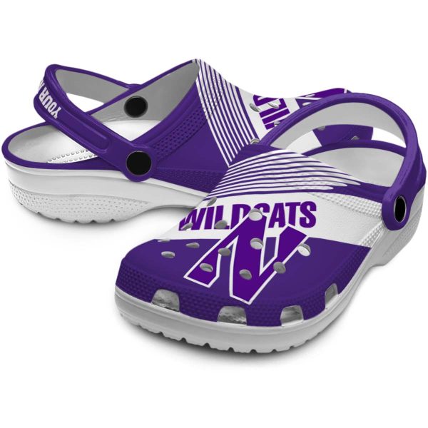 custom northwestern wildcats vibrant dual tone clog high quality
