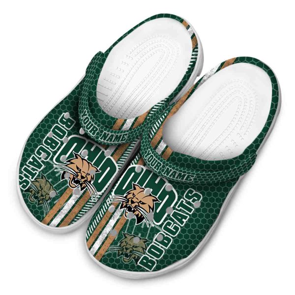 custom ohio bobcats contrasting stripes clog latest model
