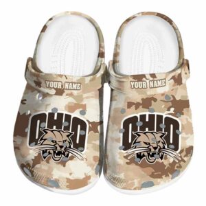 custom ohio bobcats desert camo clog best selling