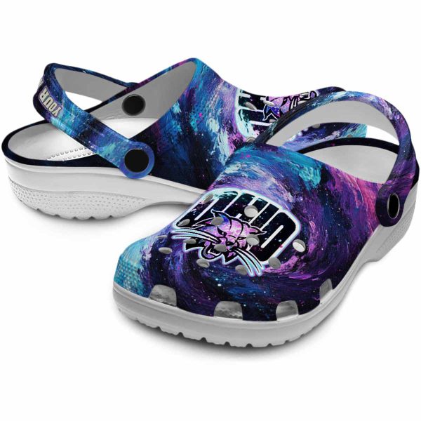 custom ohio bobcats galaxy swirl clog high quality