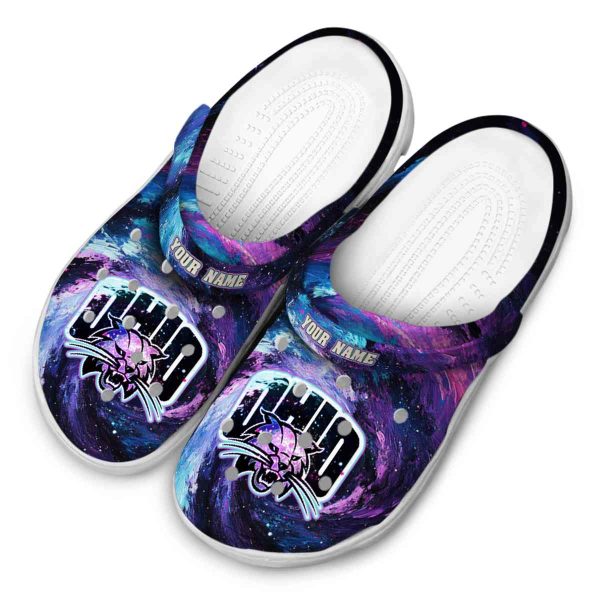custom ohio bobcats galaxy swirl clog latest model