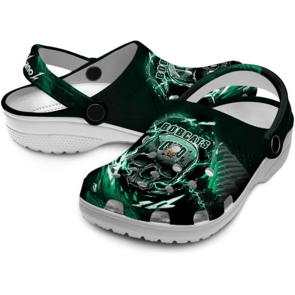 custom ohio bobcats gothic skull clog high quality