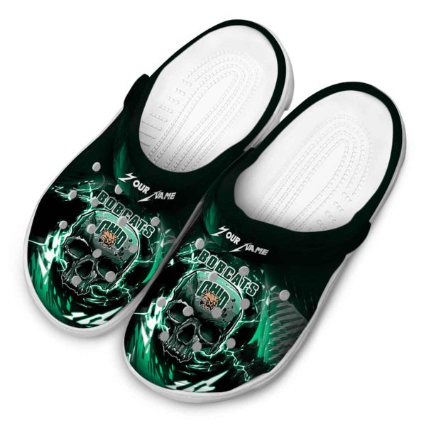 custom ohio bobcats gothic skull clog latest model