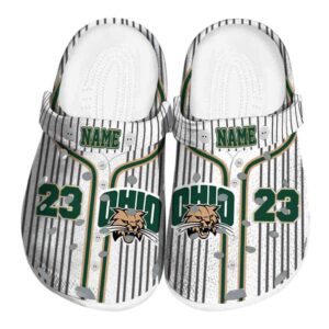custom ohio bobcats pinstripe pattern clog best selling