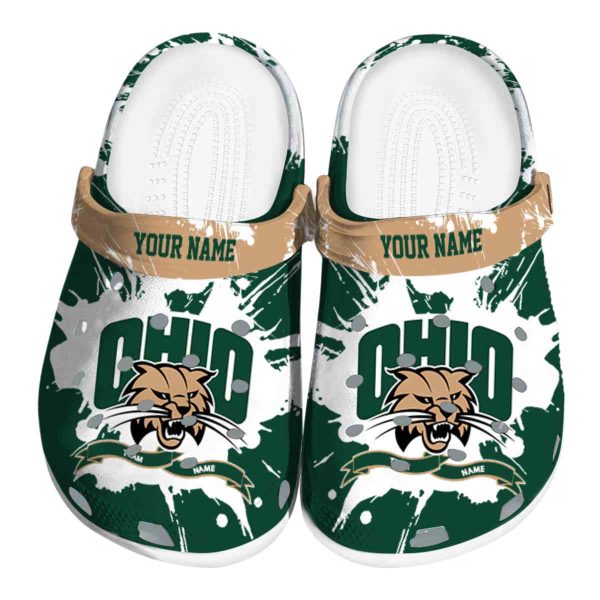 custom ohio bobcats splatter pattern clog best selling