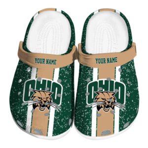 custom ohio bobcats vertical stripes clog best selling