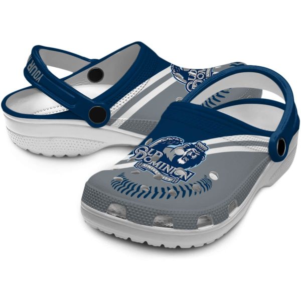 custom old dominion monarchs baseball motif clog high quality
