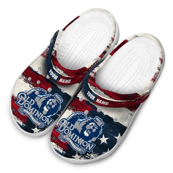 custom old dominion monarchs patriotic stripes clog latest model